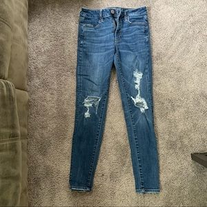 American Eagle Dark Ripped Jeans
